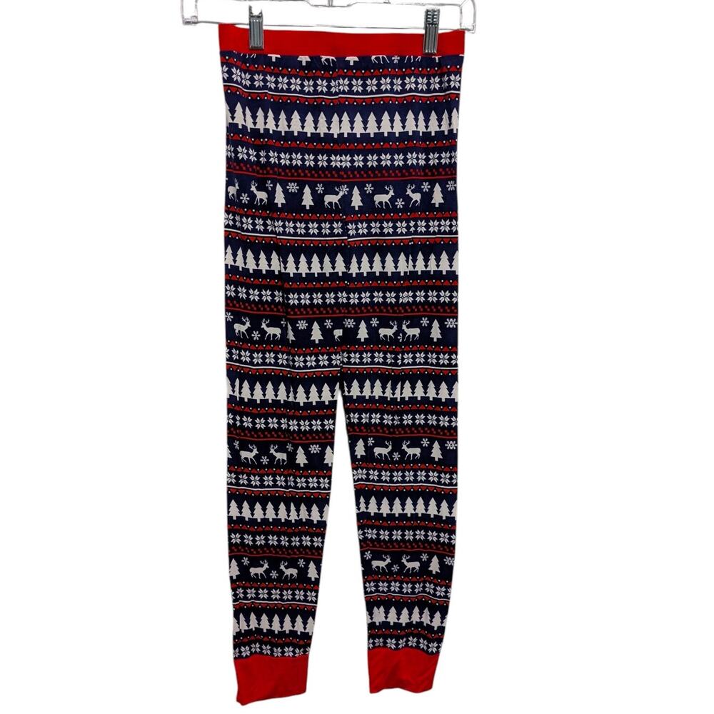 Bums & Roses Pants 12 14 Kids Holiday‎ Christmas Fair Isle Bamboo Jogger Pajamas
